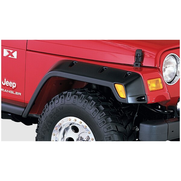 Bushwacker 97-06 WRANGLER TJ/04-06 UNLIMITED LJ POCKET STYLE FENDER FLARES - FRON 10043-07 - main